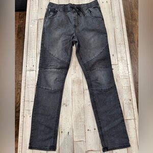 Art Class Men's Charcoal/Black Skinny Jeans